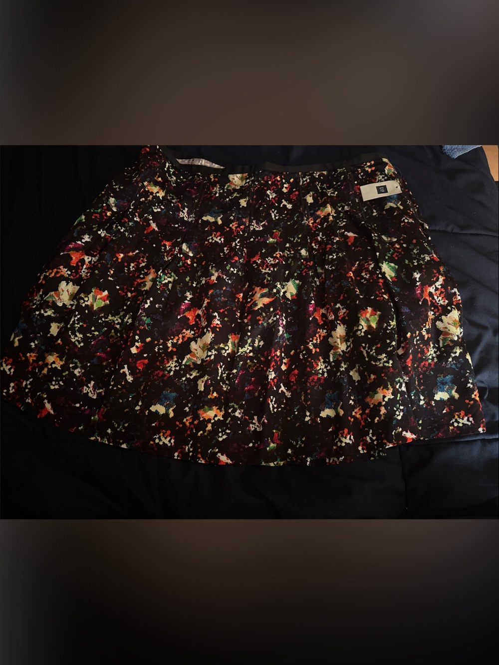 NWT GAP Confetti Pleat Print Skirt with Multicolor Splashes